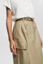 Women Esprit Pale Khaki Cargo-style midi skirt Skirts XF4444535 - Image 3