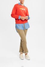 Women Esprit Pale Khaki Cord trousers Trousers & Pants XF4444346 - Image 2