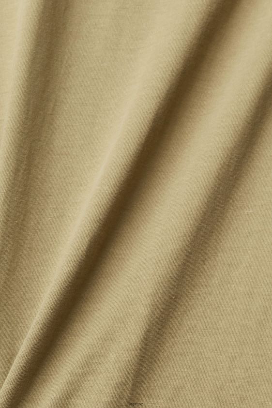 Women Esprit Pale Khaki T-shirt with embroidered motif T-Shirts XF4444557 - Image 4
