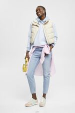 Women Esprit Pastel Blue Hoodie with heart Sweatshirts & Hoodies XF4444352 - Image 2