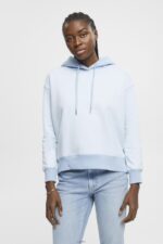 Women Esprit Pastel Blue Hoodie with heart Sweatshirts & Hoodies XF4444352