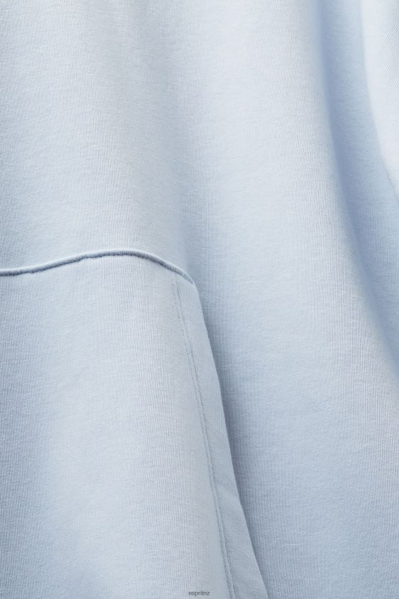 Women Esprit Pastel Blue Hoodie with kangaroo pocket Sweatshirts & Hoodies XF4444351 - Image 4