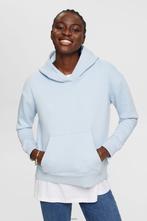 Women Esprit Pastel Blue Hoodie with kangaroo pocket Sweatshirts & Hoodies XF4444351 - Image 1