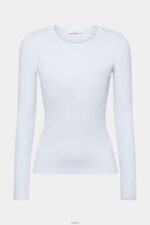 Women Esprit Pastel Blue Ribbed jumper Sweaters XF4444274 - Image 5