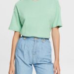 Women Esprit Pastel Green T-shirt T-Shirts XF4444546