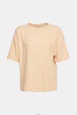 Women Esprit Peach Striped T-shirt T-Shirts XF4444372 - Image 5
