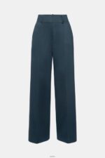 Women Esprit Petrol Blue Wide leg trousers Trousers & Pants XF4444437 - Image 5