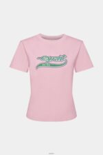 Women Esprit Pink Cotton T-shirt with printed logo T-Shirts XF4444146 - Image 5