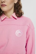 Women Esprit Pink Cropped sweatshirt Sweatshirts & Hoodies XF4444157 - Image 3
