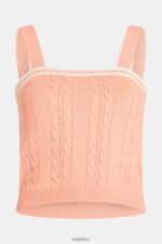 Women Esprit Pink Dolphin logo cable sweater camisole Sweaters XF4444410 - Image 4