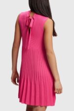 Women Esprit Pink Fuchsia Pleated fit and flare dress Dresses XF4444385 - Image 3