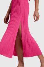 Women Esprit Pink Fuchsia Pleated midi skirt Skirts XF4444391 - Image 5
