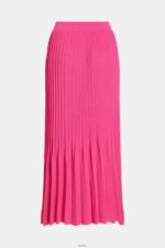 Women Esprit Pink Fuchsia Pleated midi skirt Skirts XF4444391 - Image 7