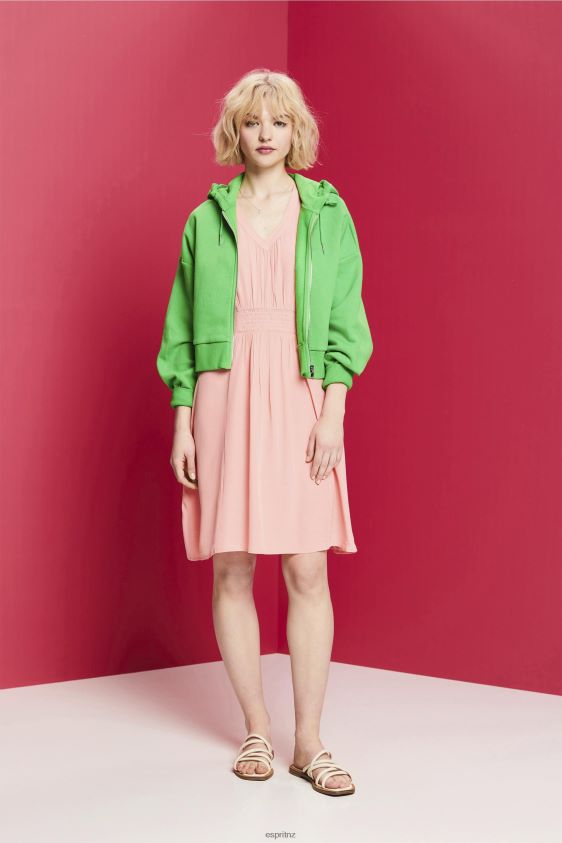 Women Esprit Pink Mini dress with a smocked waist Dresses XF4444229 - Image 2