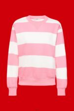 Women Esprit Pink Striped sweatshirt Sweatshirts & Hoodies XF4444402 - Image 5