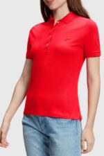 Women Esprit Red Dolphin Tennis Club Classic Polo Polos XF4444498