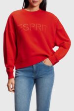 Women Esprit Red Logo print sweatshirt Sweatshirts & Hoodies XF4444465