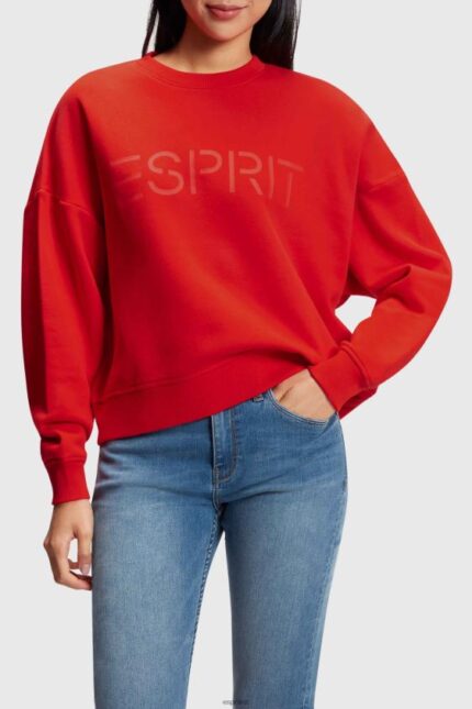 Women Esprit Red Logo print sweatshirt Sweatshirts & Hoodies XF4444465