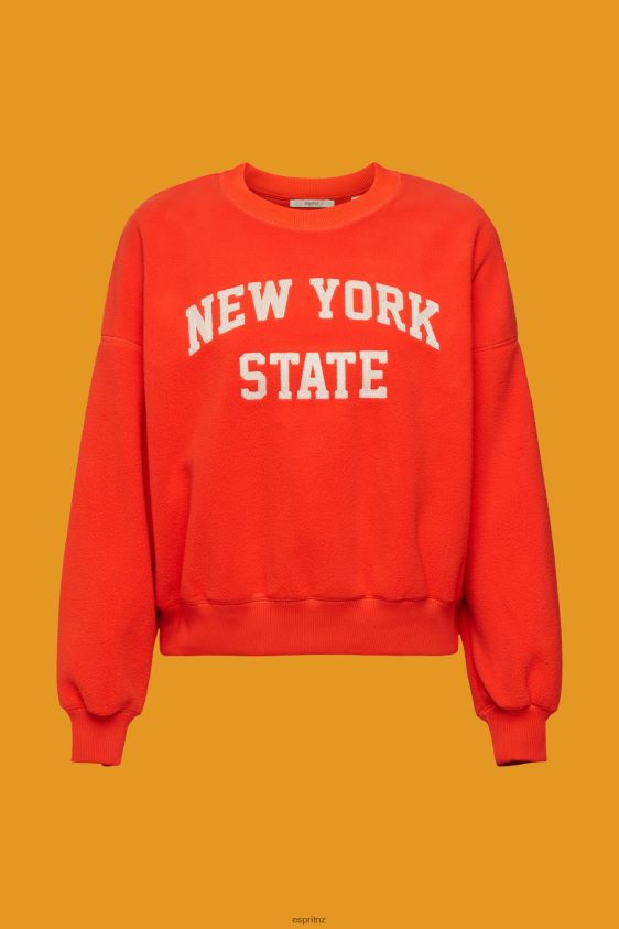 Women Esprit Red Teddy borg sweater collegiate sweatshirt Sweatshirts & Hoodies XF4444323 - Image 5