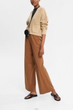 Women Esprit Sand Chunky-knit cotton blend cardigan Sweaters XF4444392 - Image 2