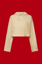 Women Esprit Sand Cropped patchwork hoodie Sweatshirts & Hoodies XF4444289 - Image 5