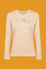 Women Esprit Sand Long-sleeved t-shirt with logo T-Shirts XF4444461 - Image 5