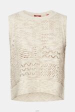 Women Esprit Sand Sleeveless jumper Sweaters XF44447 - Image 5