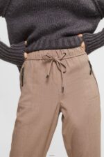 Women Esprit Taupe Jogger style trousers Joggers XF4444445 - Image 3