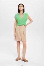 Women Esprit Taupe V-necked midi dress Dresses XF444474 - Image 2