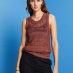 Women Esprit Terracotta Mouline sleeveless jumper, cotton blend Sweaters XF4444106