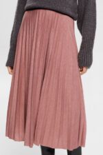 Women Esprit Terracotta Pleated midi skirt Skirts XF4444433 - Image 3