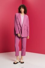 Women Esprit Violet Blazers Woven Coats XF4444133 - Image 2