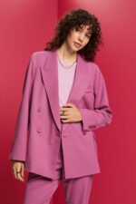 Women Esprit Violet Blazers Woven Coats XF4444133