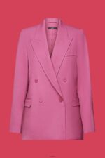 Women Esprit Violet Blazers Woven Coats XF4444133 - Image 5