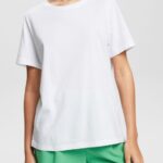Women Esprit White Basic T-shirt in 100% organic cotton T-Shirts XF4444513