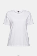 Women Esprit White Basic T-shirt in 100% organic cotton T-Shirts XF4444513 - Image 5