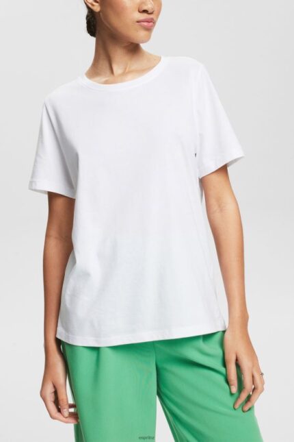 Women Esprit White Basic T-shirt in 100% organic cotton T-Shirts XF4444513