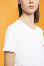 Women Esprit White Cotton crewneck t-shirt T-Shirts XF4444456 - Image 3