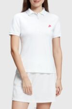 Women Esprit White Dolphin Tennis Club Classic Polo Polos XF4444494