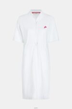 Women Esprit White Dolphin Tennis Club Pleated Polo Dress Dresses XF4444502 - Image 4