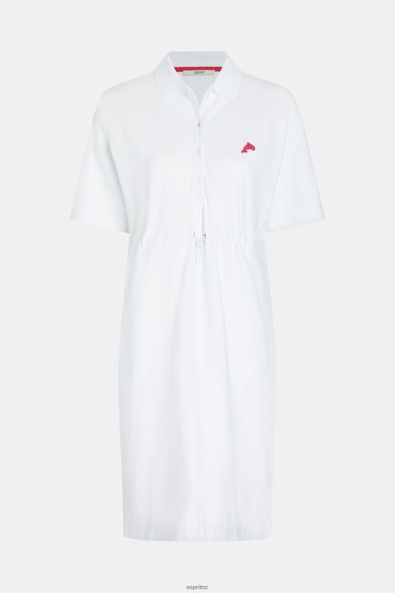 Women Esprit White Dolphin Tennis Club Pleated Polo Dress Dresses XF4444502 - Image 4