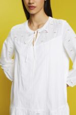 Women Esprit White Embroidered dress, 100% cotton Dresses XF4444186 - Image 3