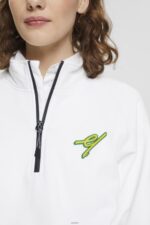 Women Esprit White Half-zip sweatshirt Sweatshirts & Hoodies XF4444159 - Image 3