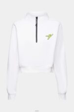 Women Esprit White Half-zip sweatshirt Sweatshirts & Hoodies XF4444159 - Image 5