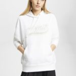 Women Esprit White Logo print hoodie Sweatshirts & Hoodies XF4444168