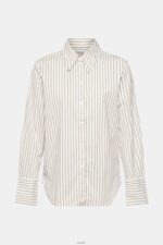 Women Esprit White Long striped woven blouse Blouses XF4444397 - Image 5