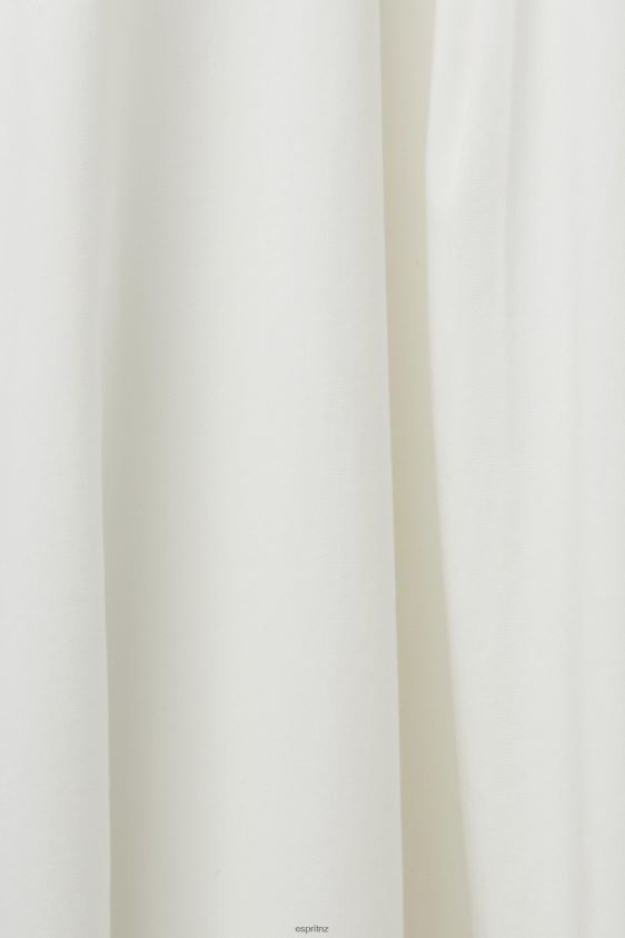 Women Esprit White Midi dress with embroidery, LENZING ECOVERO Dresses XF4444205 - Image 4
