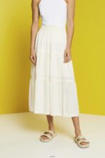 Women Esprit White Midi skirt Skirts XF4444238
