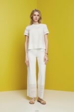 Women Esprit White Open-back blouse, TENCEL Blouses XF4444201 - Image 2