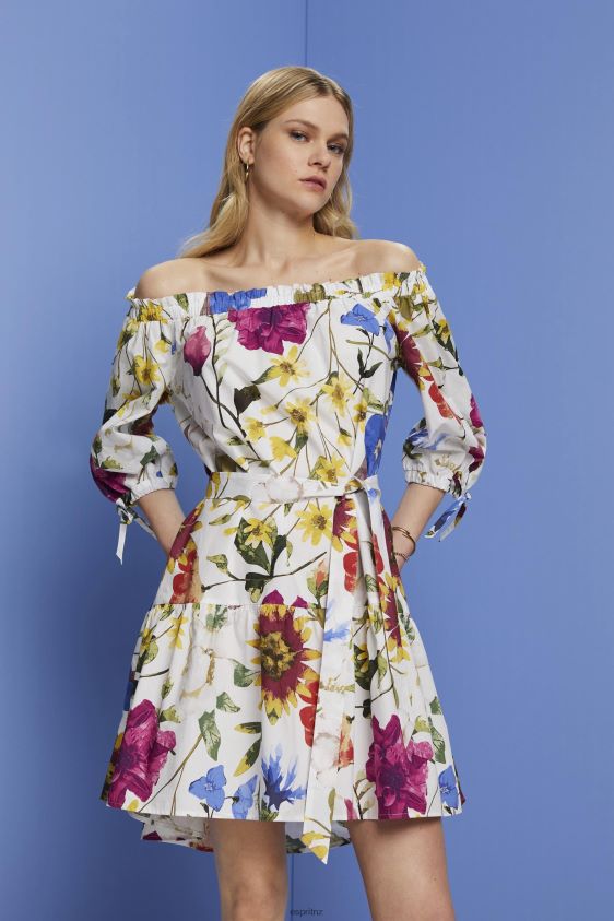 women_esprit_white_patterned_off_shoulder_poplin_mini_dress_dresses_xf4444178.jpg Women Esprit White Patterned off-shoulder poplin mini dress Dresses XF4444178 - Image 1